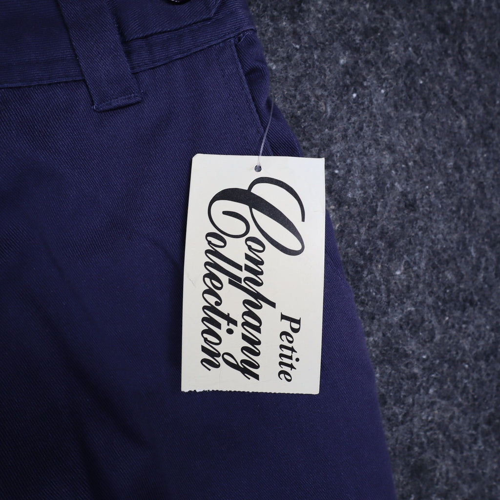 Company Collection Trousers Womens 12 Vintage Chic Navy Cotton Straight Leg C992 - take2supply