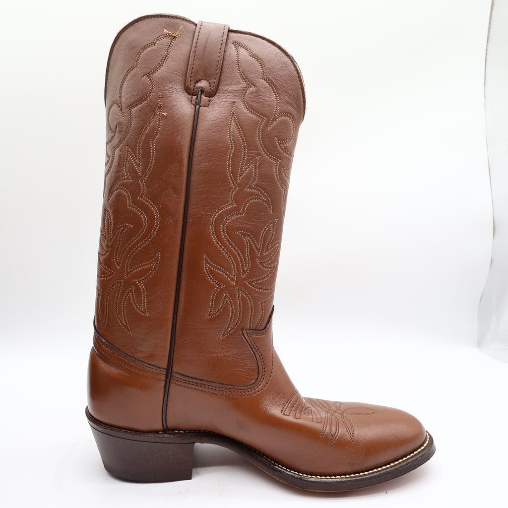 Laredo Vintage 90s Western Boots Mens 8 D Tan Brown Leather Cowboy 2786 NIB - take2supply
