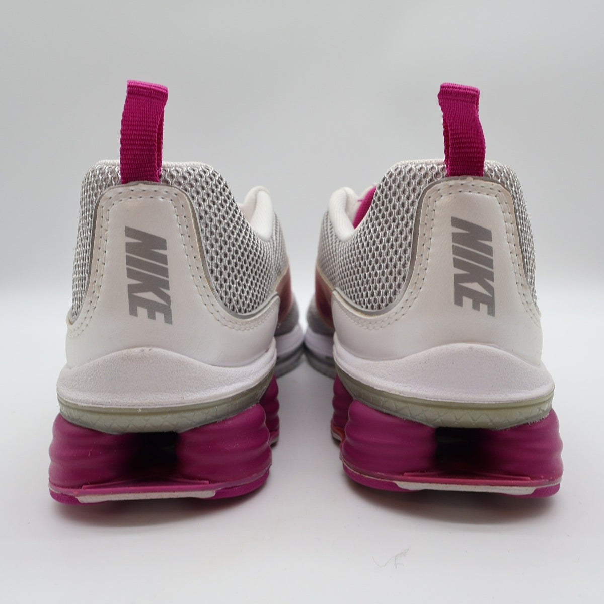 Nike Shox Zipsister+ II Womens 7 Running Shoes White Magenta Silver 366198-101 - take2supply