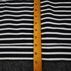 Links Womens L Black White Striped Full Zip Knit Jacket Stretch NWT - take2supply