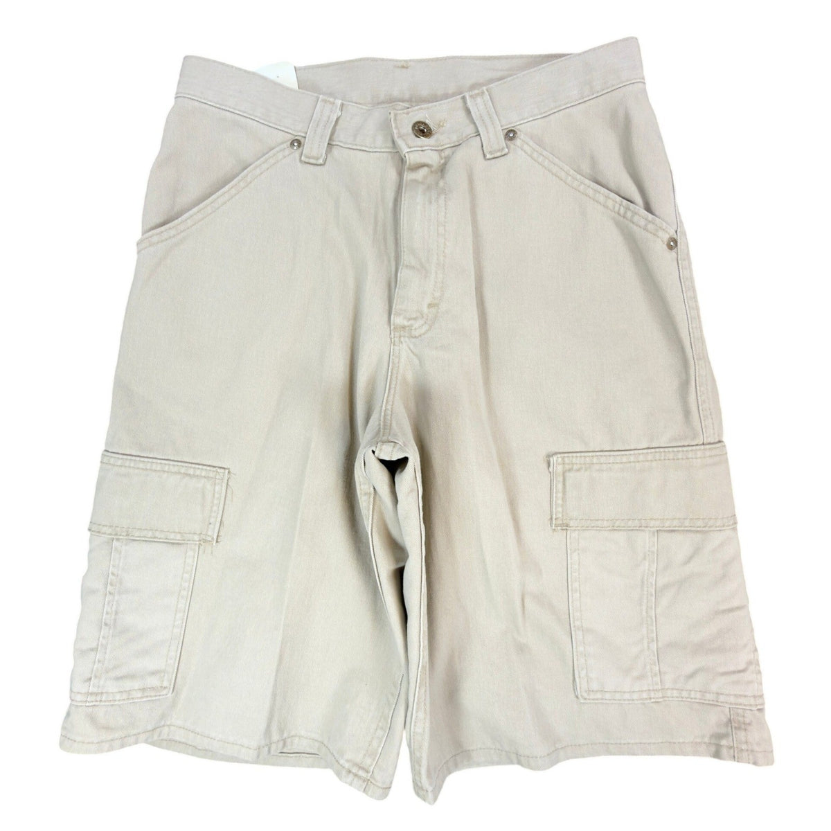 Lee Dungarees Cargo Shorts Mens 29 Khaki Cotton Relaxed Vintage 90s Made in USA - take2supply