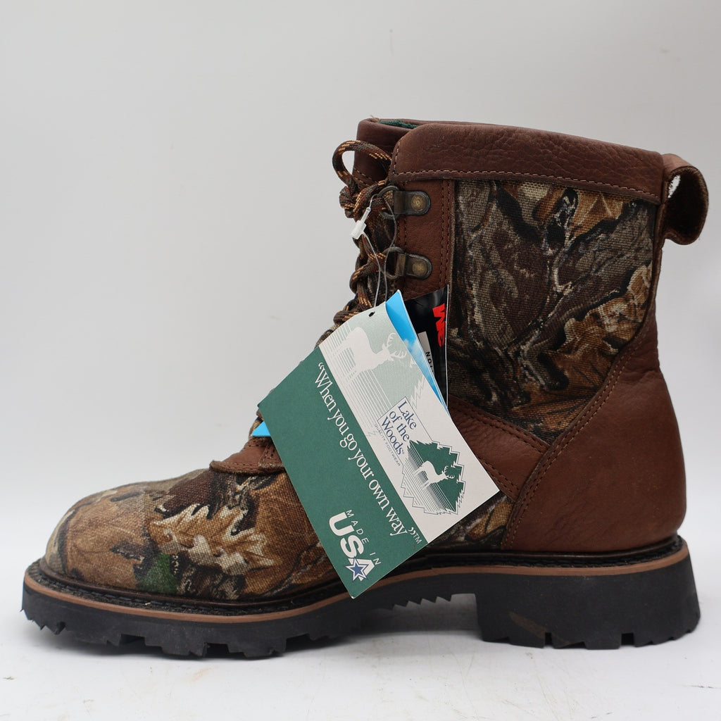 Lake of the Woods Hunting Boots Mens 8 D Vintage Camo Leather Thinsulate USA NIB - take2supply