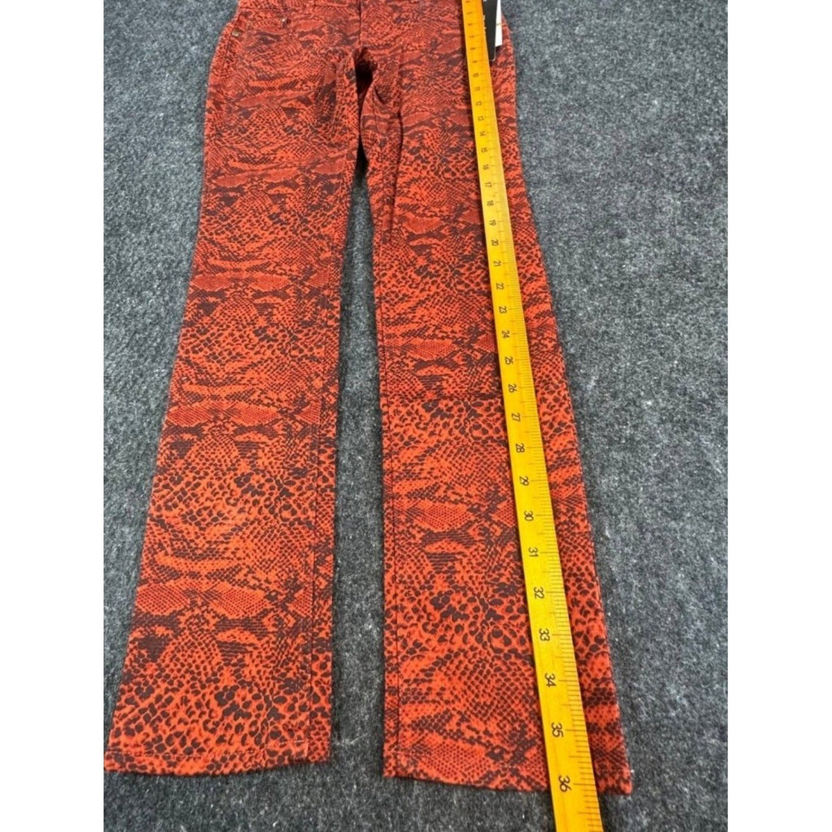 My Michelle Skinny Jeans Girls 14 Red Orange Snakeskin Stretch Denim NWT - take2supply