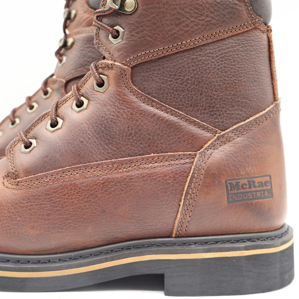 McRae Industrial Work Boots Mens 9.5 Brown Leather EH NST Lace Up MR88122 NEW - take2supply