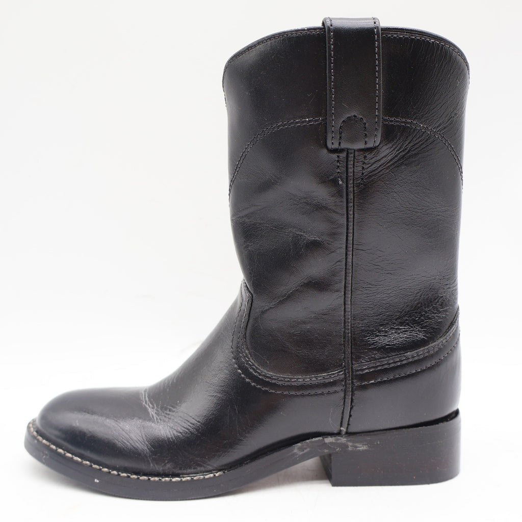 Acme Black Roper Boots Kids Size 13D Leather Western Cowboy Style 03122 - take2supply