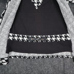 Lanalee Cardigan Women Small Black White Houndstooth Open Front Made in Canada - take2supply