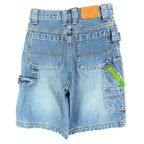 John Deere Y2K Carpenter Shorts Girls 10 Blue Stone Wash Denim NWT - take2supply