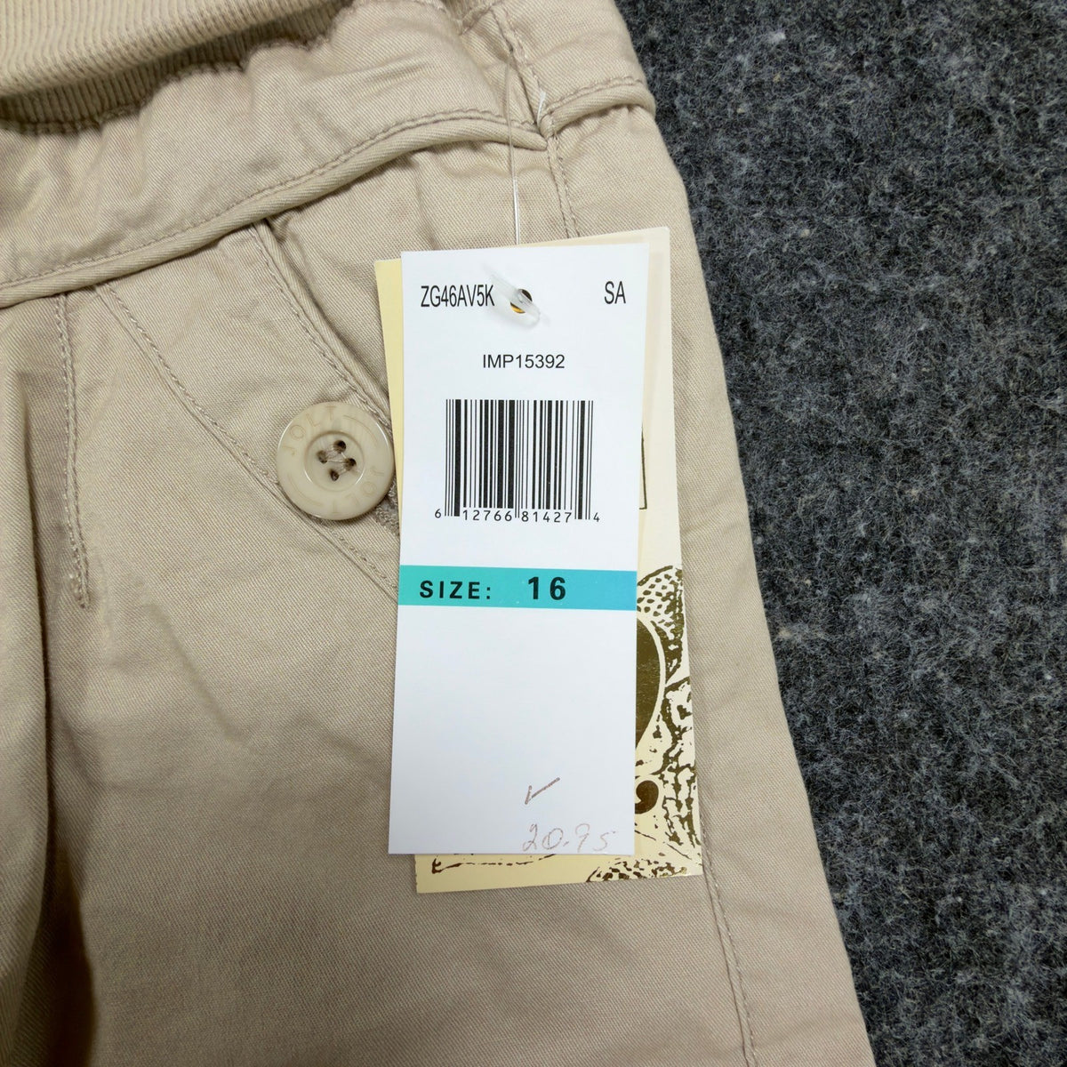 Jolt Y2K Bermuda Shorts Girls 16 Khaki Tan Cotton Blend NWT New - take2supply