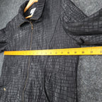 N Touch Jacket Womens 10 Black Textured Puckered Zip Front Mock Neck NWT - take2supply