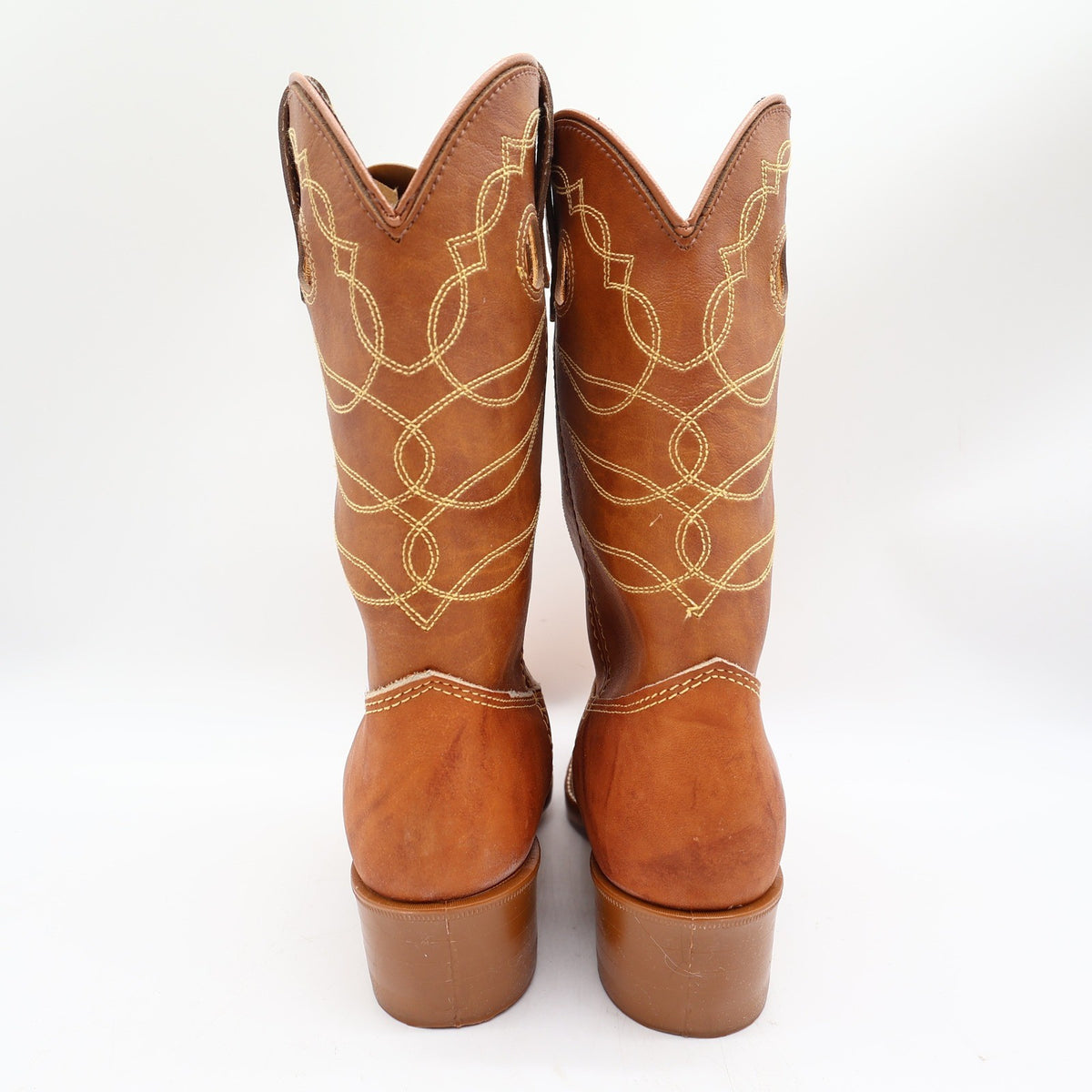 Acme Vintage Cowboy Boots Kids 3.5 D Russet Driftwood Leather New In Box - take2supply