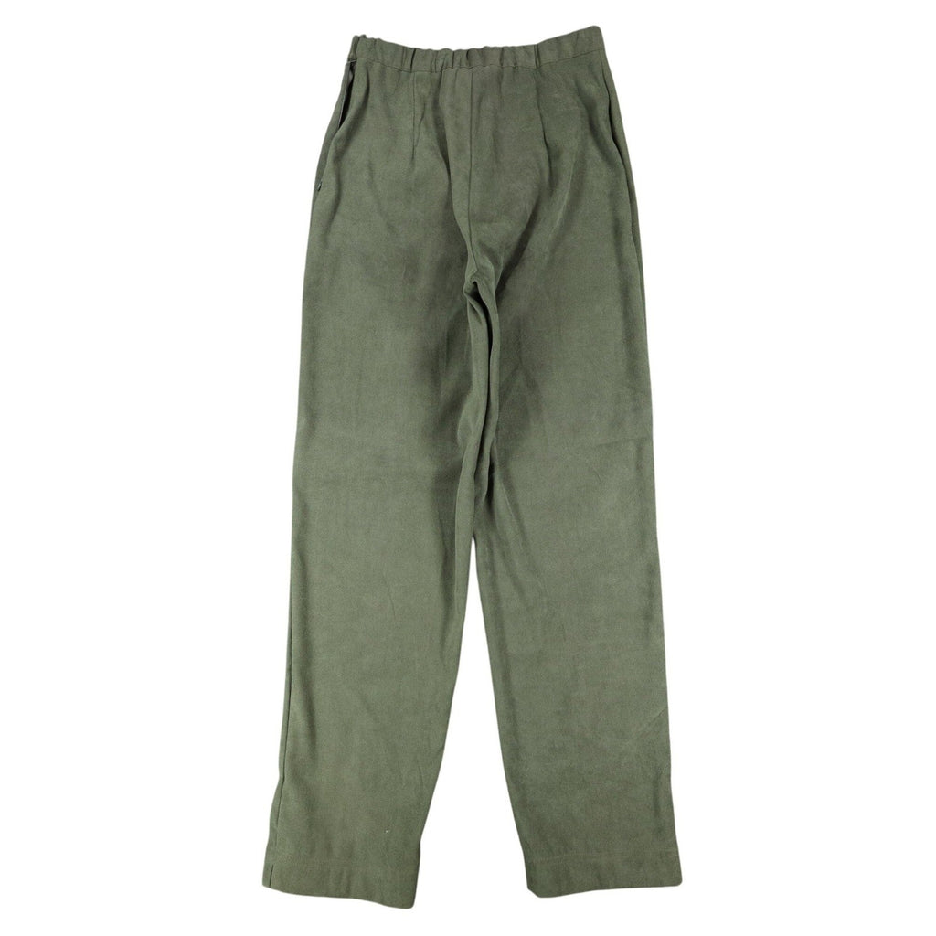 Lucia Trousers Womens Size 8 Y2K Cactus Green Stretch Pleated Straight Leg Pants - take2supply