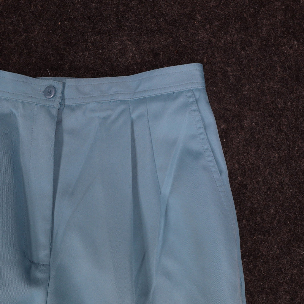 Company Collection Vintage Trousers Womens 12 Blue Polyester Pleated Wide Leg - take2supply
