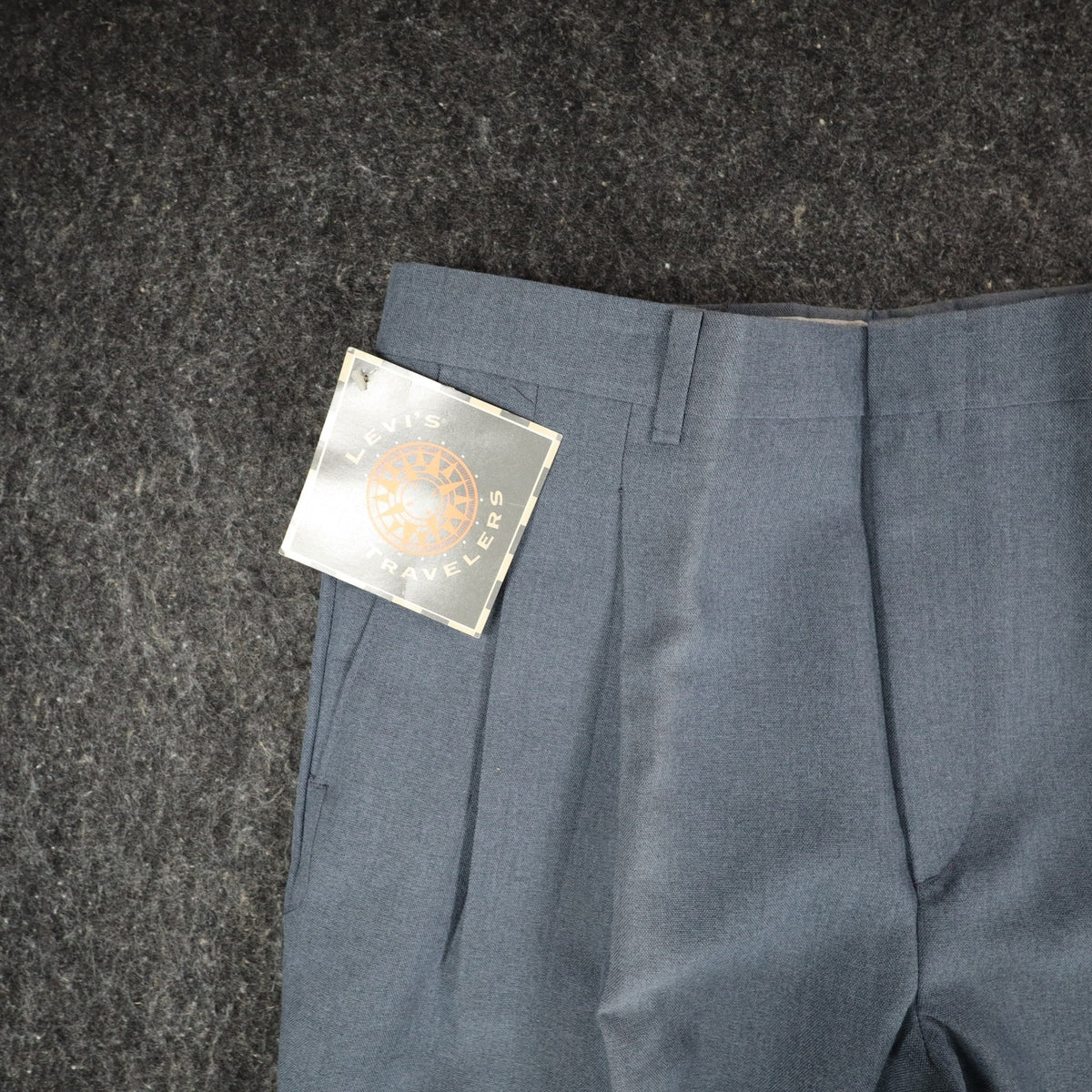 Levi's Travellers Trousers Mens 34x32 Vintage 80s Blue Gray Pleated Deadstock - take2supply