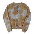 Hem & Thread Womens S Tan Cream Tie Dye Cotton Gauze Snap Bomber Jacket NWT - take2supply