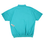 CC Sport Polo Shirt Mens 2XLT Vintage 90s Teal Cotton Blend Banded Bottom NWT - take2supply