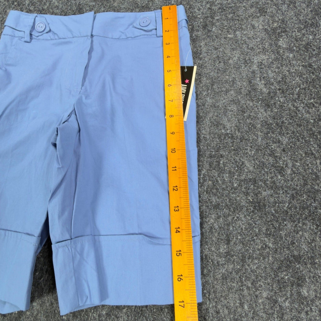 Amy Byer Y2K Bermuda Shorts Girls 8 Blue Cotton Spandex NWT - take2supply