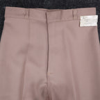 Vintage 70s High Rise Trousers Size 9-10 Deadstock Tan Beige Polyester USA C989 - take2supply
