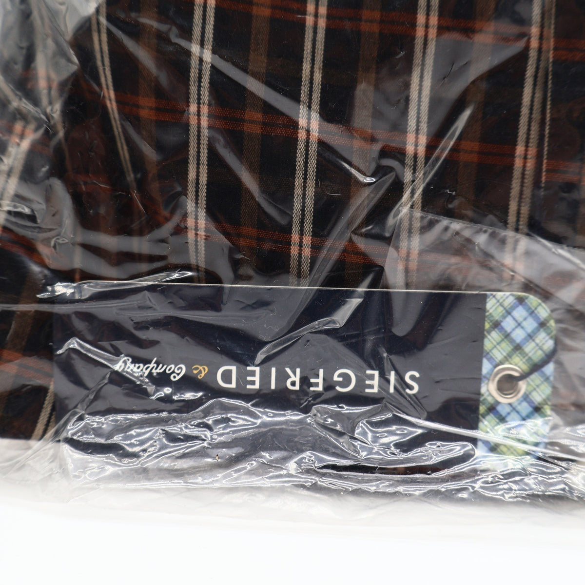 Siegfried & Company Mens M Black Rust Plaid Button Front Shirt NWT NOS - take2supply