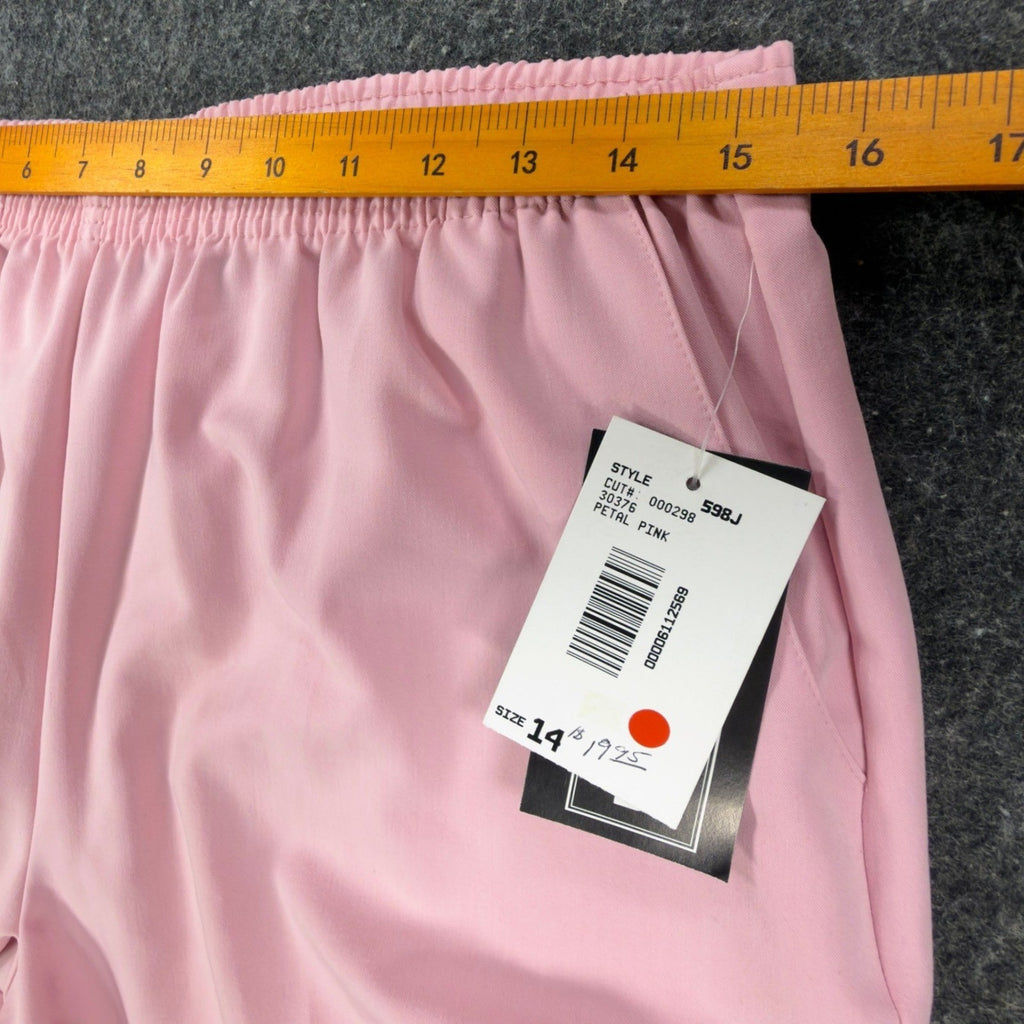 Southern Lady Pull On Pants Womens 14 Petal Pink Stretch Elastic Waist NWT - take2supply