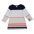 Links Striped 3/4 Sleeve Top Women Size S Vintage 90s Navy White Red Nautical - take2supply
