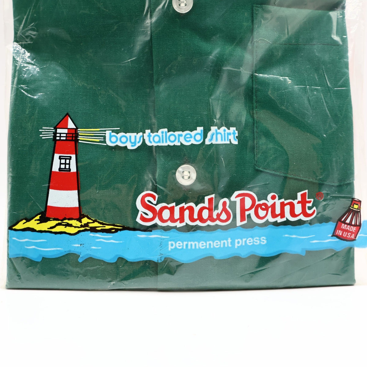 Sands Point Now Generation Shirt Boys 10 Green Long Sleeve Point Collar USA NWT - take2supply