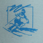 Buffalo Henley Shirt Mens Large Vintage Deadstock USA Made Aqua Blue Skier C1259 - take2supply