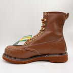 Titan Vintage 80s Safety Toe Work Boots Mens 8.5 D Brown Leather NWT Made in USA - take2supply
