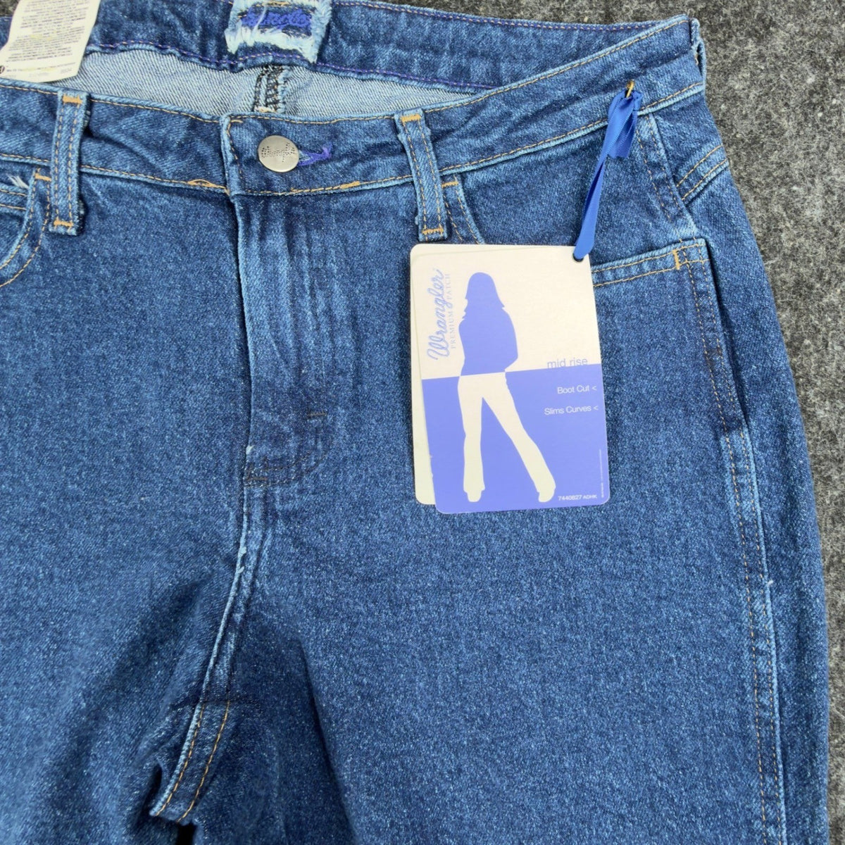 Wrangler Y2K Cowboy Cut Jeans Womens 9/10x34 Blue Denim Bootcut New C717 - take2supply