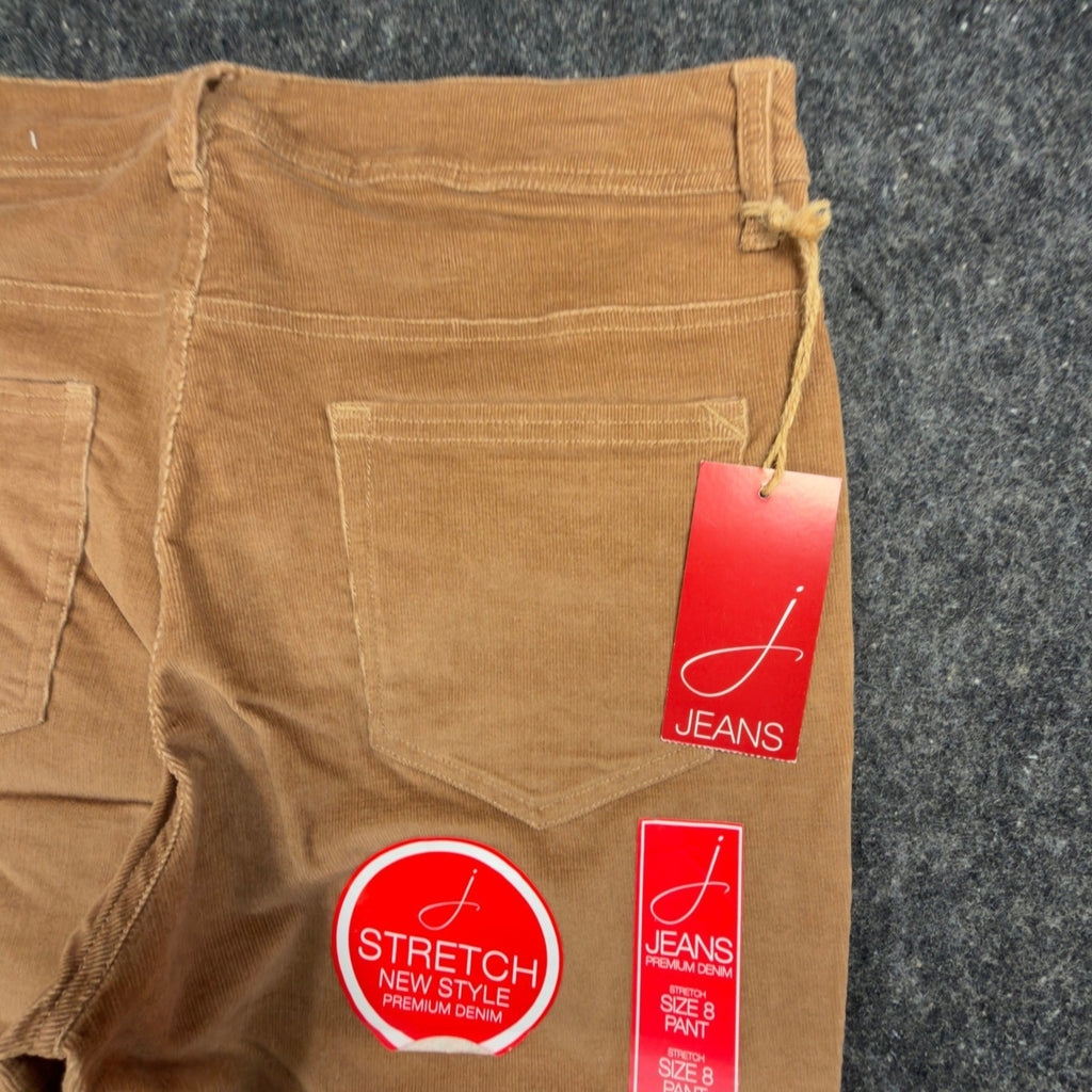 J. Jeans Corduroy Flare Pants Womens 8 Camel Tan Stretch Bootcut NWT C486 - take2supply