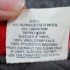 Howe Varsity Jacket Mens Large Vintage Black Red Wool Sailor Collar USA Made CJ4 - take2supply