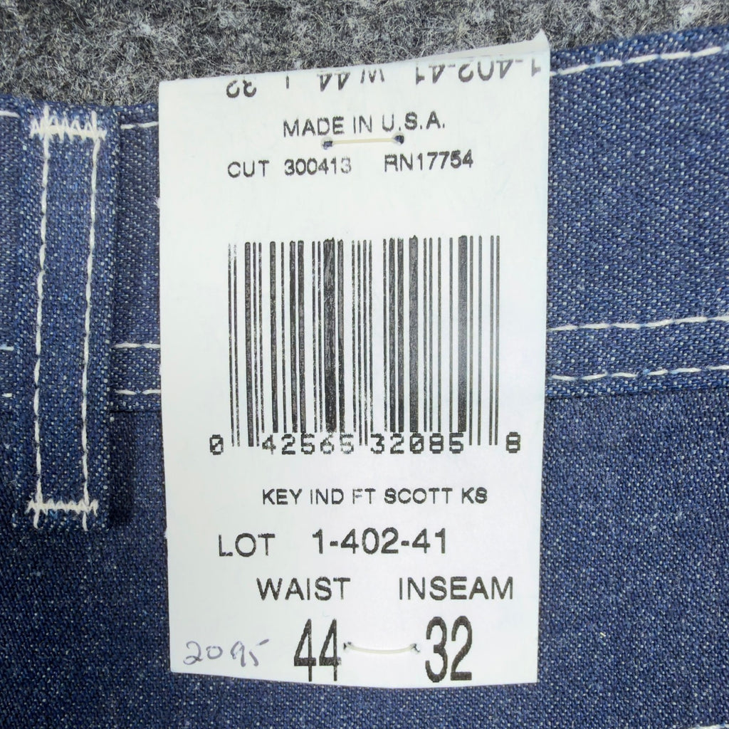 KEY Vintage 90s Dungaree Jeans Mens 44x32 USA Made Blue Denim NWT - take2supply