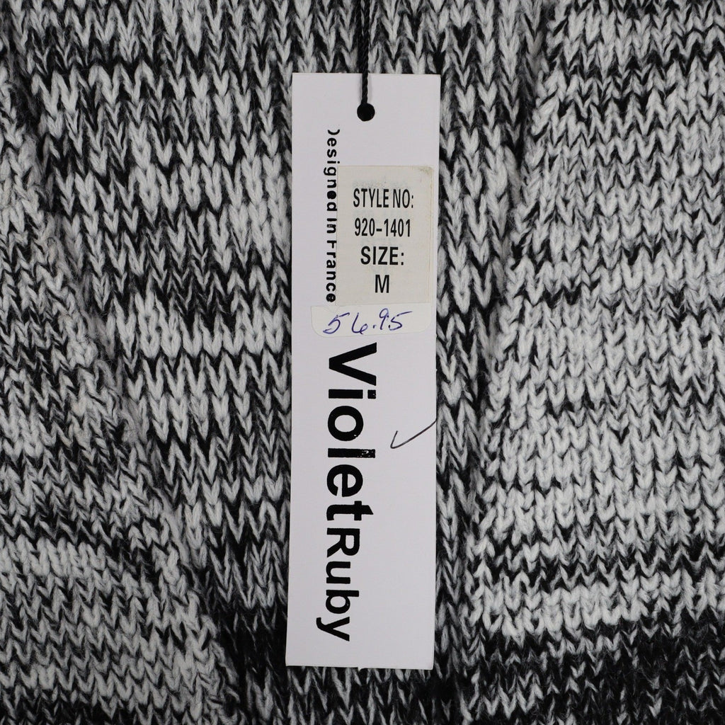 VioletRuby Cardigan Womens Medium Black Grey Ombre Open Front Longline Duster - take2supply
