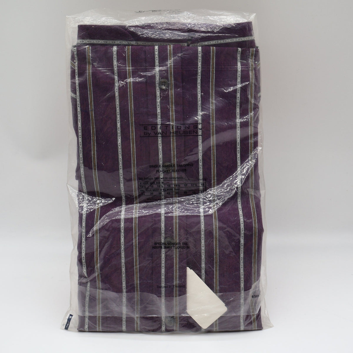 Van Heusen Editions Dress Shirt Mens 16.5 34/35 Purple Geometric Stripe New - take2supply