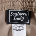 Southern Lady Pants Womens 12 Tan Pull On Elastic Waist Straight Leg NWT NOS - take2supply