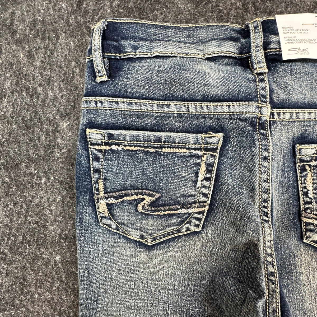 Silver Jeans Co Tammy Bootcut Girls 10 Blue Denim Stretch Mid Rise NWT - take2supply