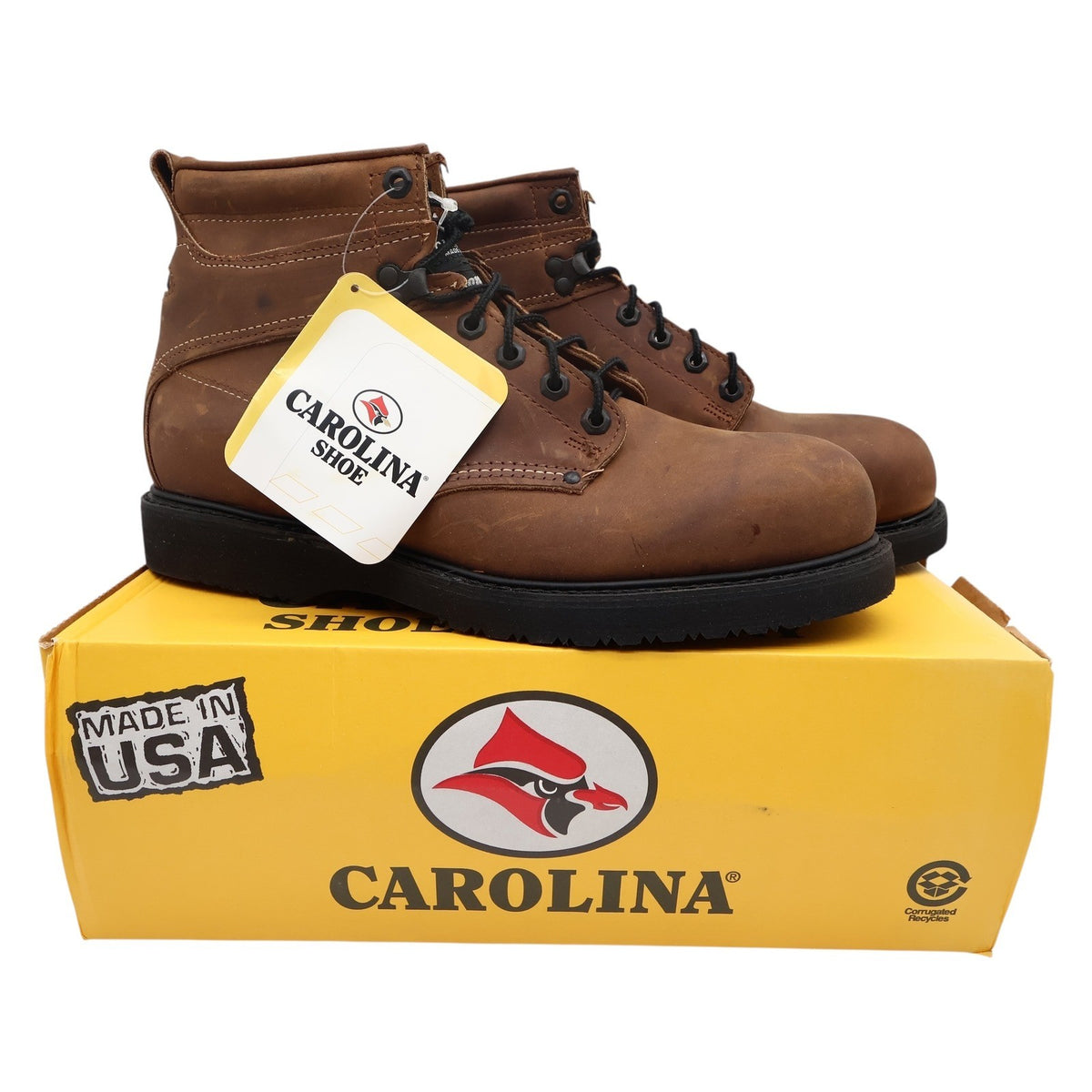 Carolina Steel Toe Work Boots Mens 11.5 D Brown Leather USA Made New NWT 139 - take2supply