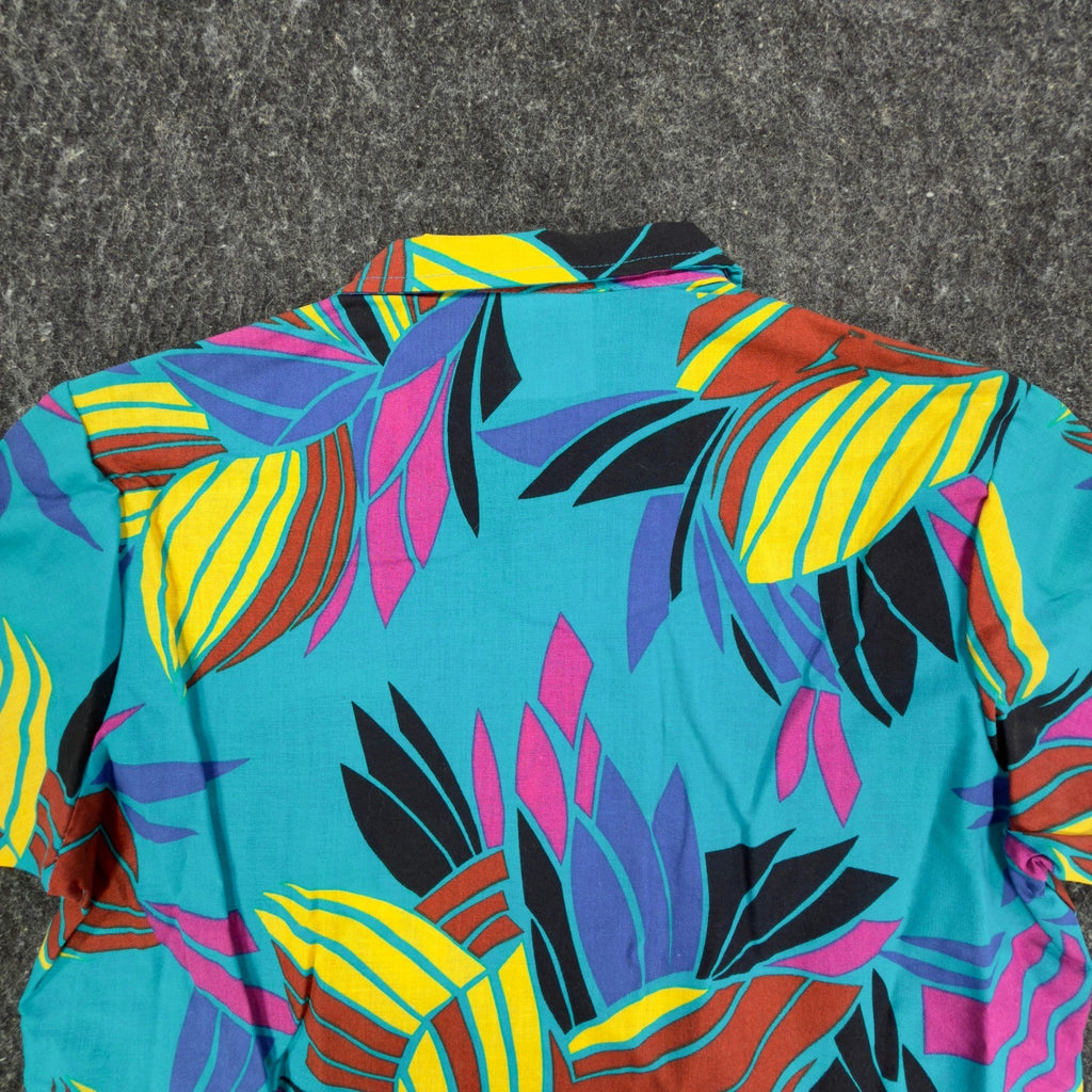 Wrangler Vintage 90s Button Up Shirt Mens Large Teal Cotton NWT C599 - take2supply