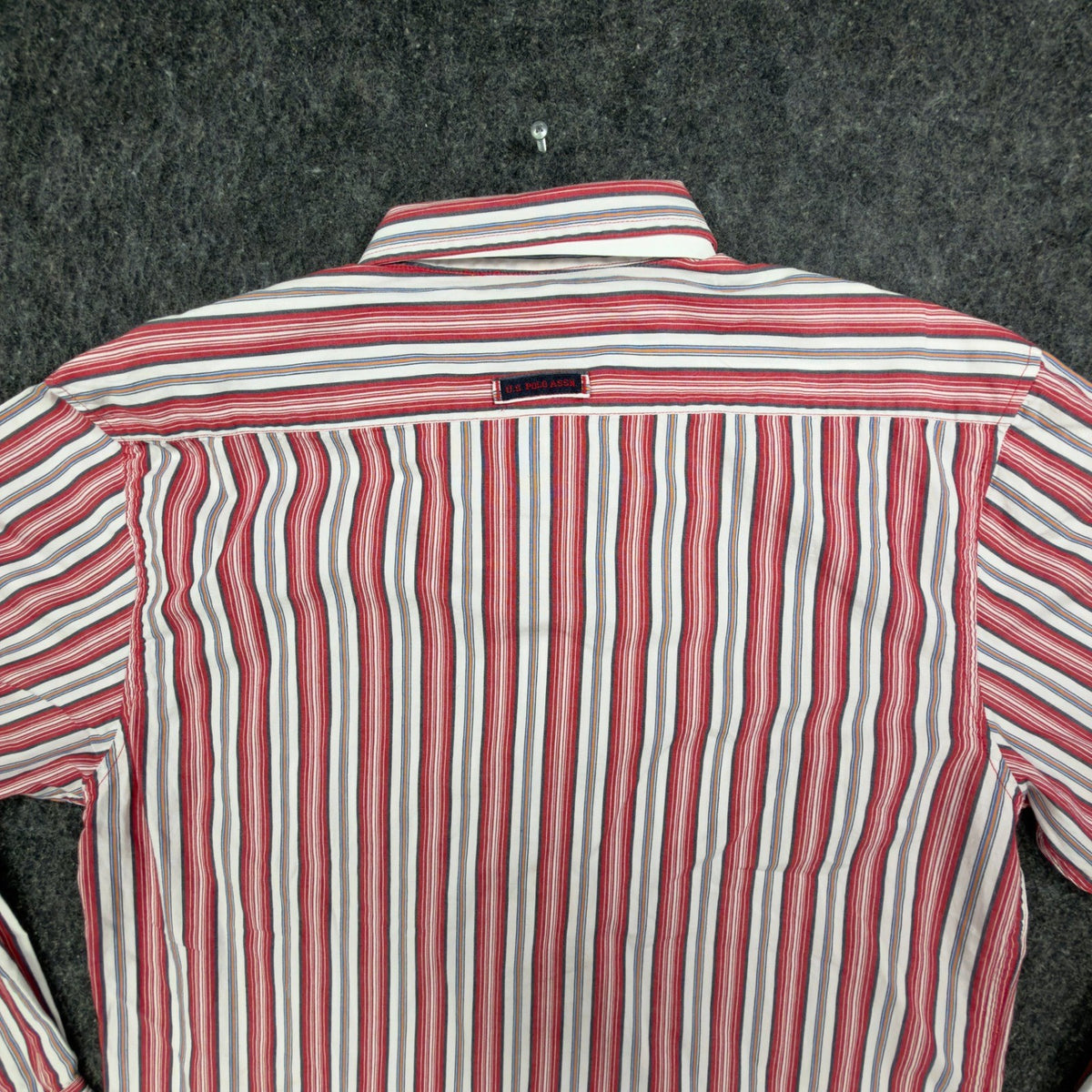 US Polo Assn Striped Button Down Shirt Mens XL Red White Cotton NWT - take2supply