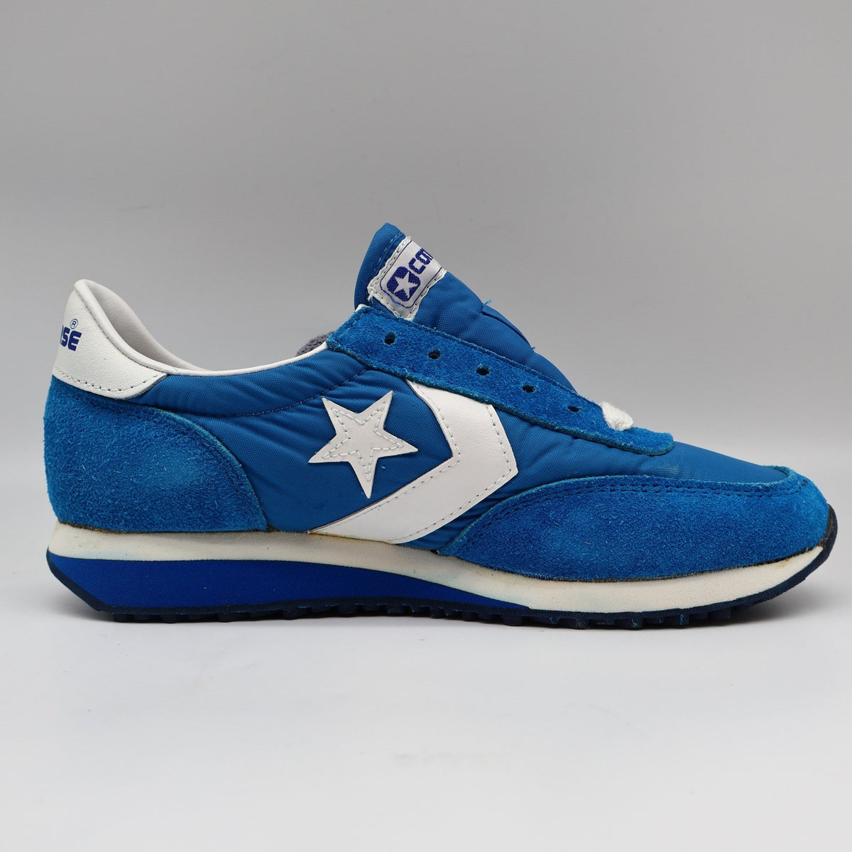 Converse Road Star Sneakers Boys Size 4 Vintage 80s Blue White Deadstock 28694 - take2supply