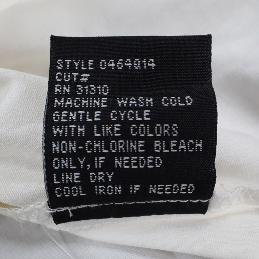 AGB Blouse Womens Small White Stretch Cotton Ruffle V-Neck Long Sleeve Button Up - take2supply