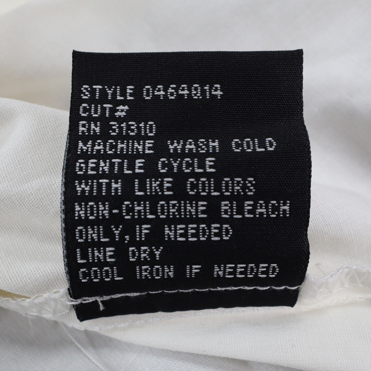 AGB Blouse Womens Small White Stretch Cotton Ruffle V-Neck Long Sleeve Button Up - take2supply
