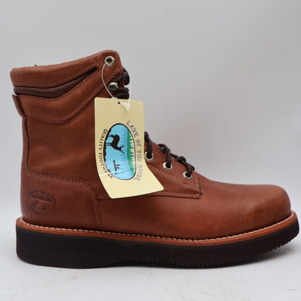 Lake of the Woods 3900 Work Boots Mens 10.5 D Vintage Brown Leather Lace Up New - take2supply