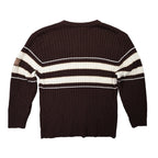 Southpole Ribbed Knit Sweater Mens Large Brown Excellent Striped Y2K Streetwear - take2supply