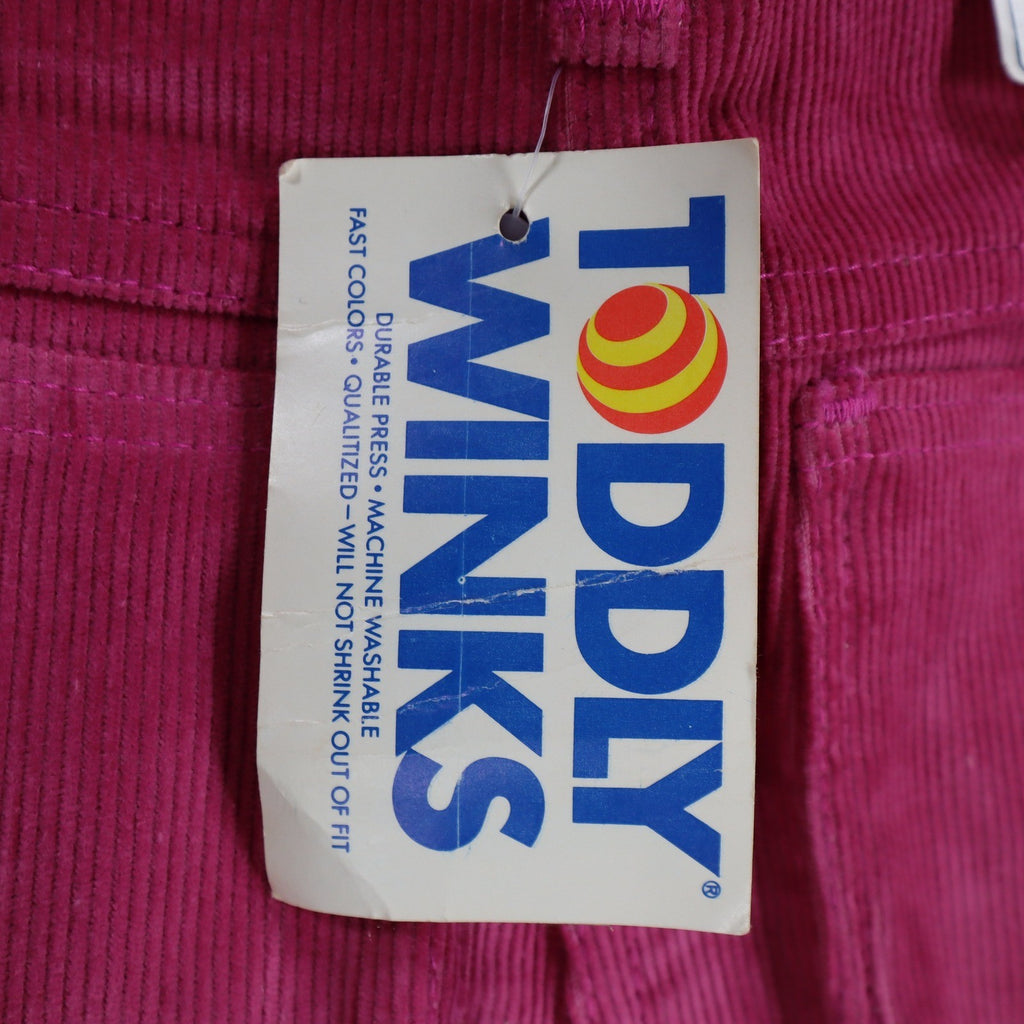 Toddly Winks Corduroy Pants Kids 4 Slim Pink Straight Leg USA Deadstock NWT - take2supply