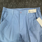 Vintage London Fog Mens 32 Blue Cotton Pleated Shorts Deadstock - take2supply