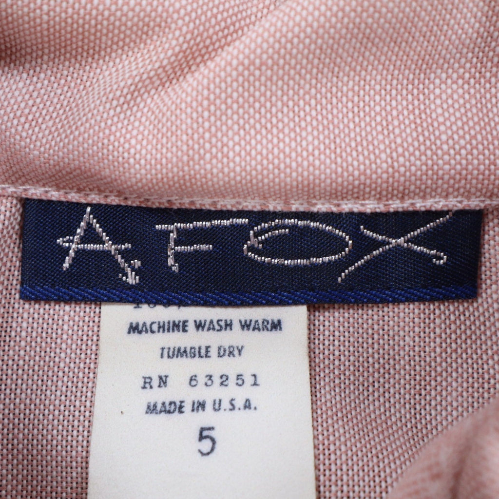 A Fox Shirt Kids 5 Vintage Pink Cotton Short Sleeve Duck Embroidery USA New - take2supply