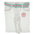 Levi's 2006 Y2K Bermuda Shorts Girls 10 White Denim NWT Belted C679 - take2supply