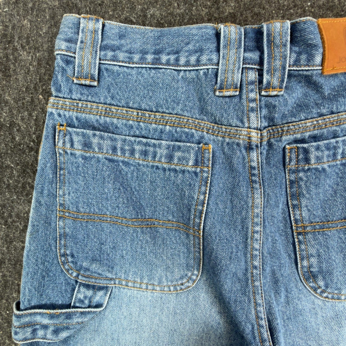 John Deere Carpenter Shorts Boys 14 Blue Denim Stone Wash NWT SA525LJD - take2supply