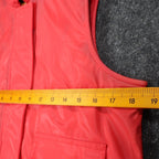 Selene Sport Puffer Vest Mens Medium Vintage 90s Red Fleece Lined Vinyl C1096 - take2supply