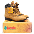 Laredo Western Kiltie Boots Womens 10 Tan Leather Lace Up Fringe 551 New In Box - take2supply